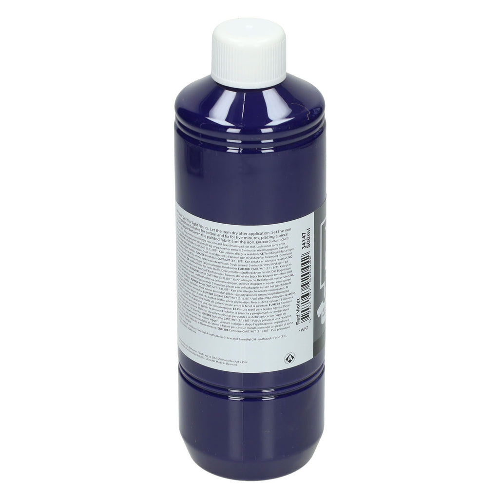 Creativ company textile color semi-dekkende textielverf - rood paars, 500ml