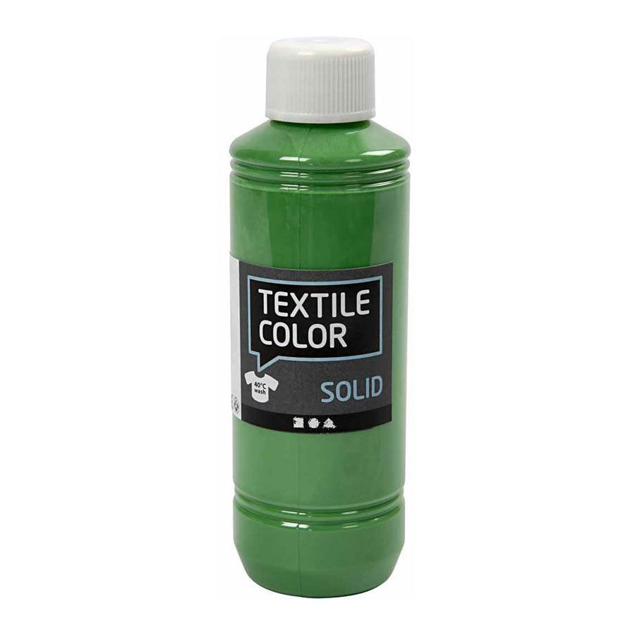 Creativ company textile color dekkende textielverf - brilliant groen, 250ml