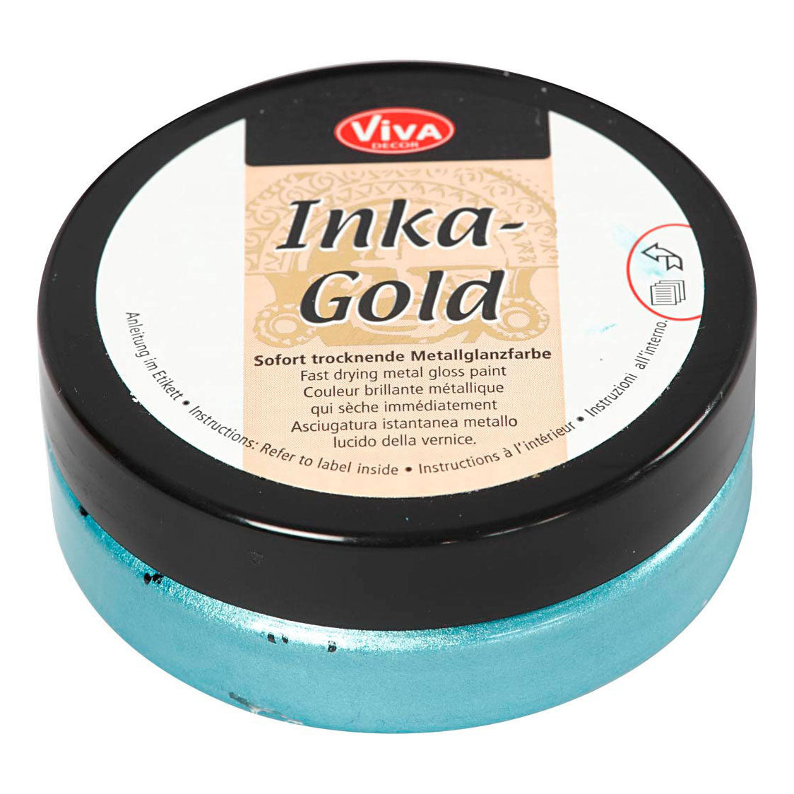 Creativ company inka-gold glanswax - turquoise, 50ml