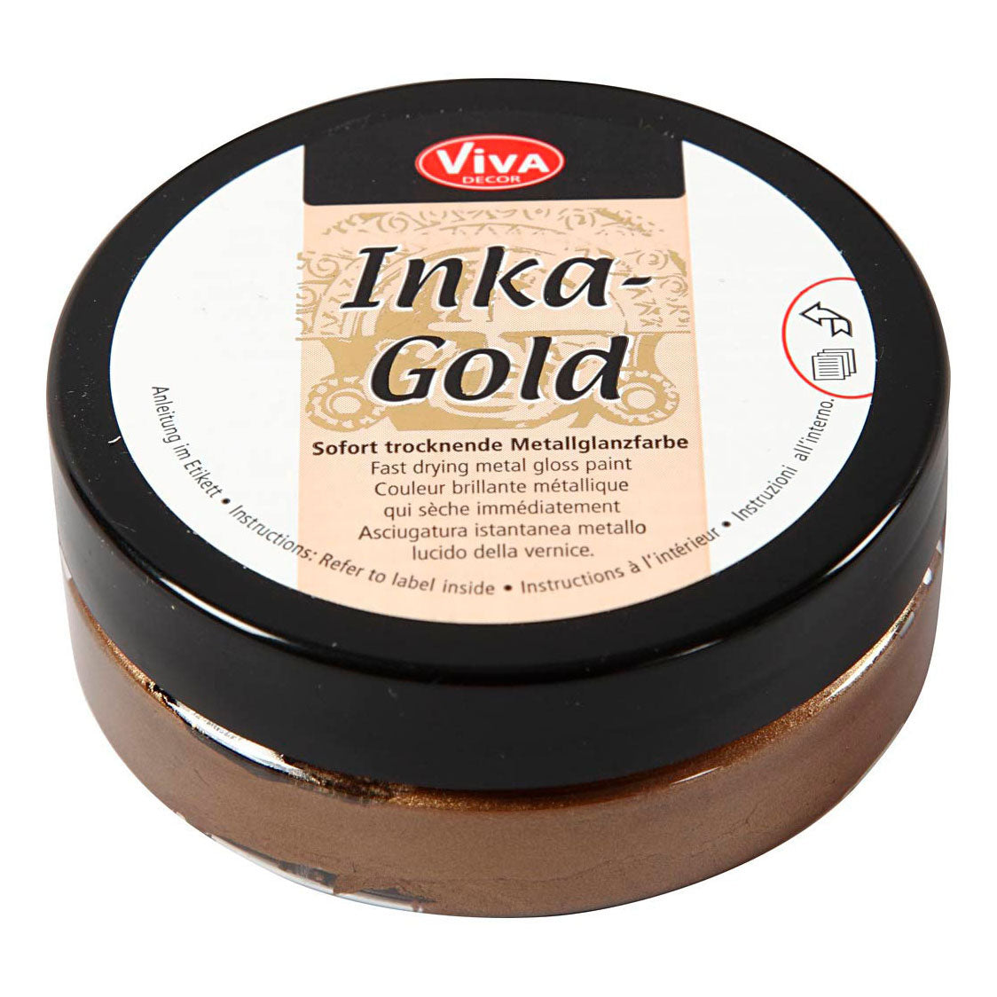 Creativ Company - Creativ Company Inka-gold glanswax - brown gold 50ml