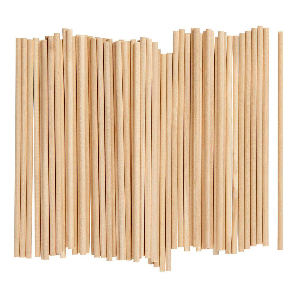 Creativ Company - Creativ Company Ronde stokken 15cm 100st.