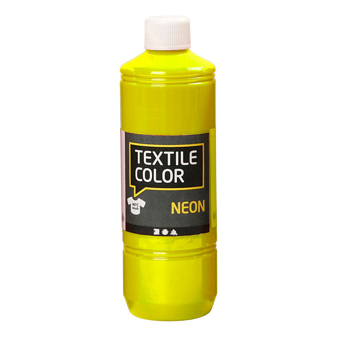 Creativ Company - Creativ Company Textile color semi-dekkende textielverf - neon geel 500ml