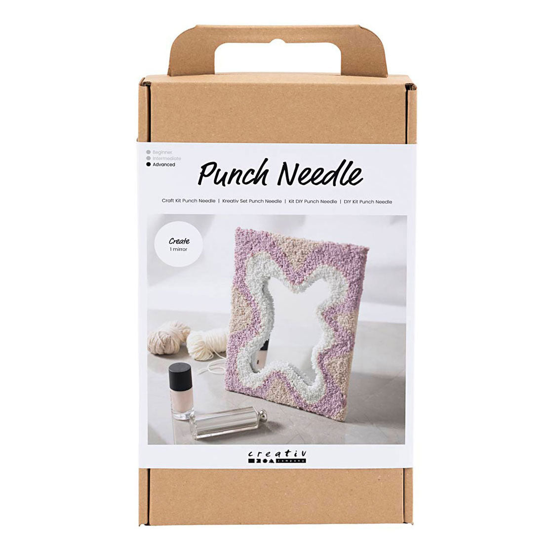 Creativ company hobbyset punch needle spiegel versieren