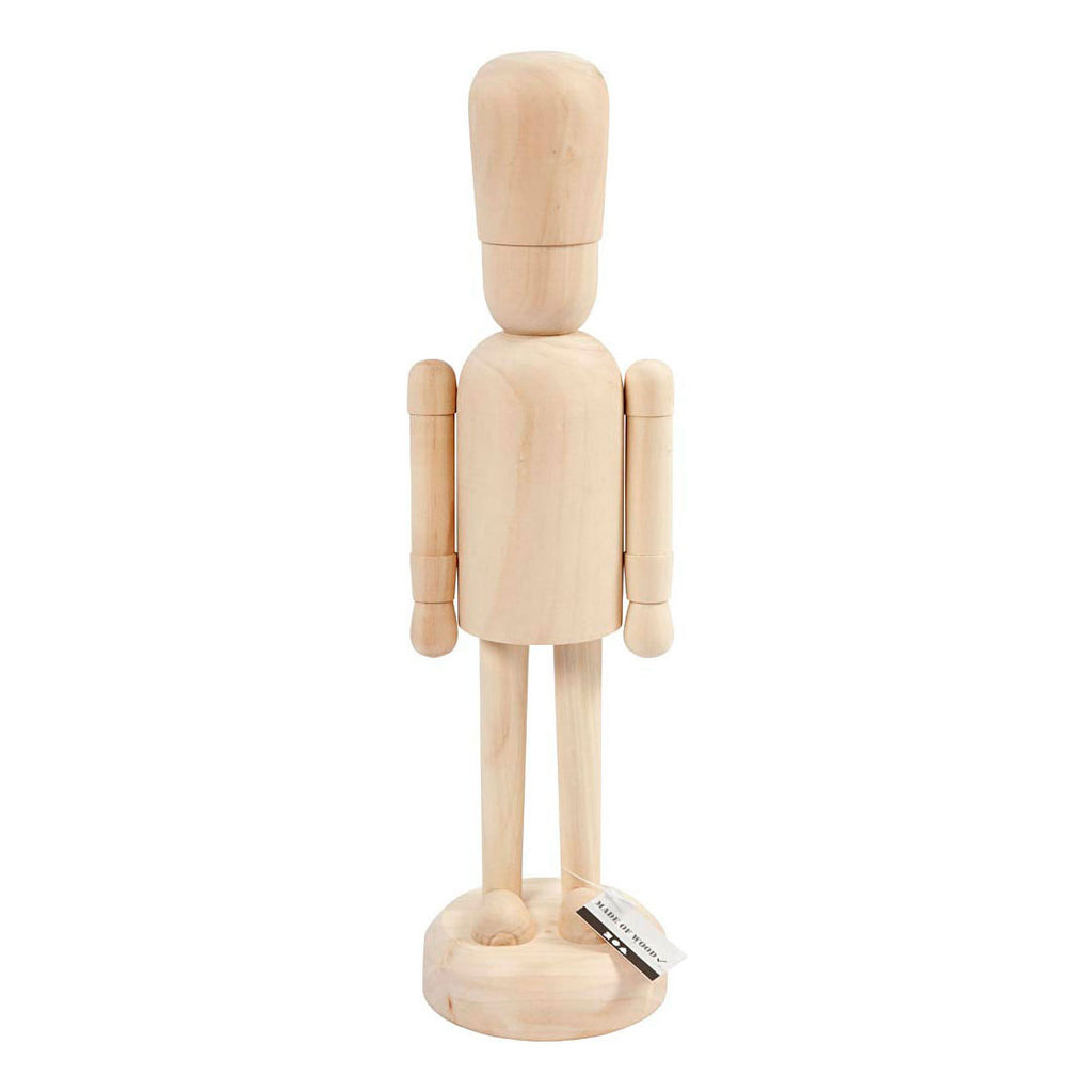 Creativ company houten figuur op voet, 45cm