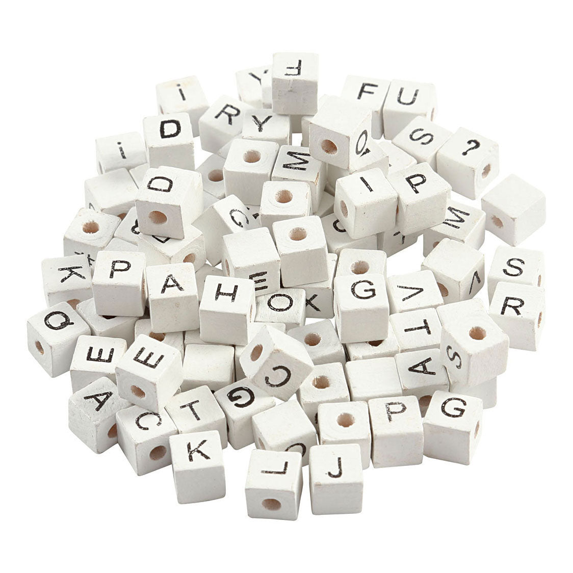 Creativ Company - Creativ Company Https://www.cchobby.nl/letterkralen-a-z-en-blanco-afm-8x8-mm-gatgrootte-3-mm-wit-750-div-1-doos