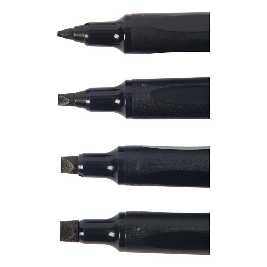 Creativ Company - Creativ Company Https://www.cchobby.nl/kalligrafeer-stiften-lijndikte-1-4-2-5-3-6-4-8-mm-zwart-4-stuk-1-doos