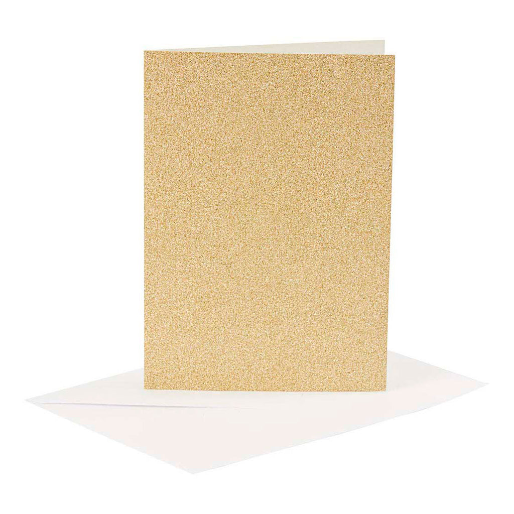 Creativ Company - Creativ Company Kaarten en enveloppen 105x15cm glitter goud - 4 stuks