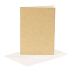Creativ Company - Creativ Company Kaarten en enveloppen 105x15cm glitter goud - 4 stuks