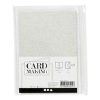 Creativ Company - Creativ Company Kaarten en enveloppen 105x15cm glitter zilver - 4 stuks