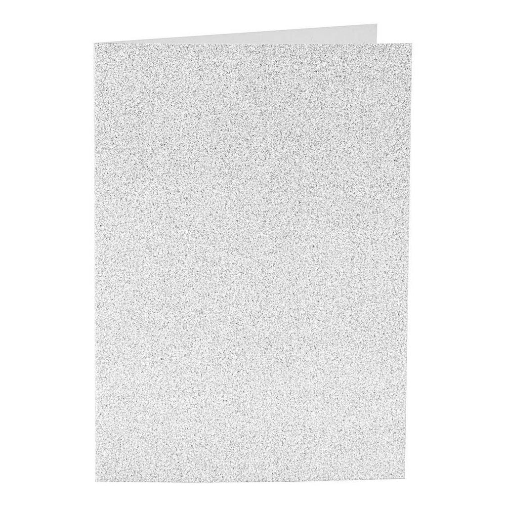 Creativ Company - Creativ Company Kaarten en enveloppen 105x15cm glitter zilver - 4 stuks