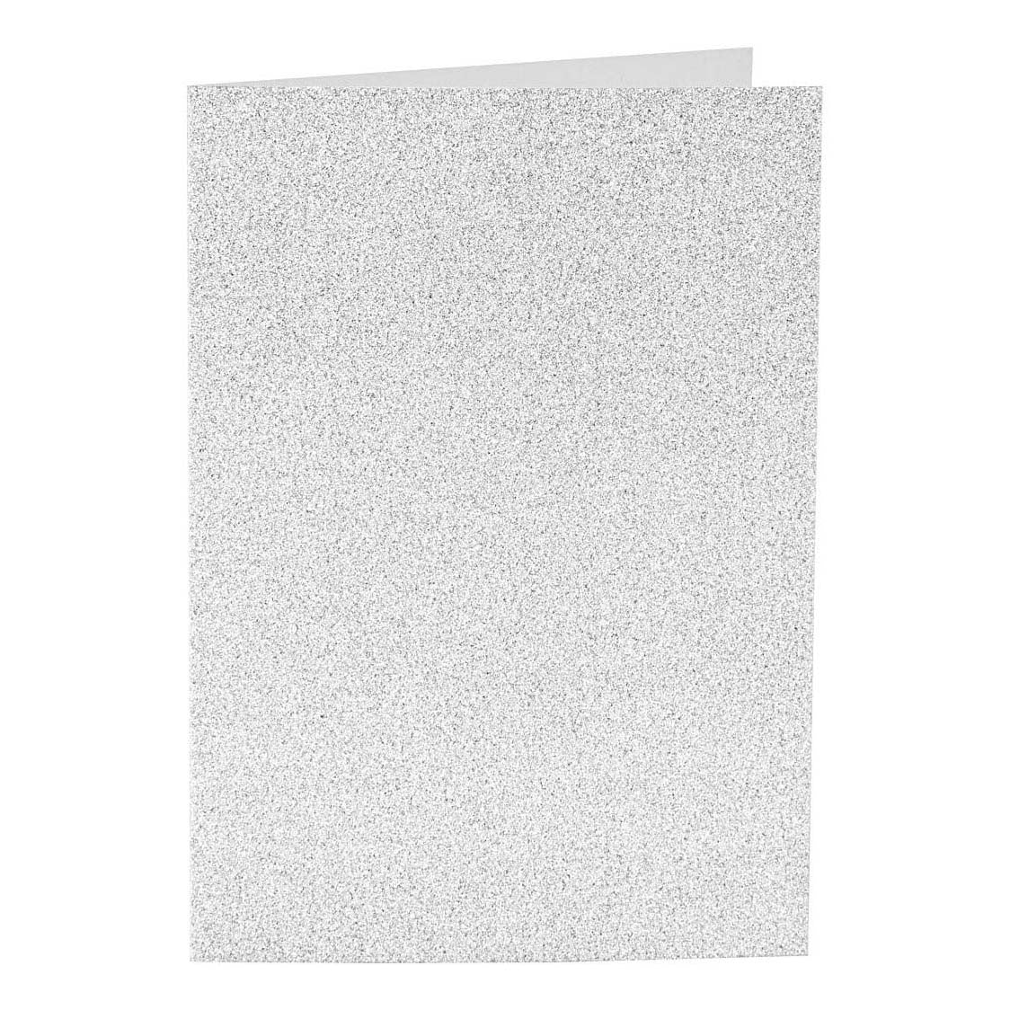 Creativ Company - Creativ Company Kaarten en enveloppen 105x15cm glitter zilver - 4 stuks