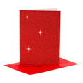 Creativ Company - Creativ Company Kaarten en enveloppen 105x15cm glitter rood - 4 stuks