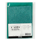 Creativ Company - Creativ Company Kaarten en enveloppen 105x15cm glitter groen - 4 stuks