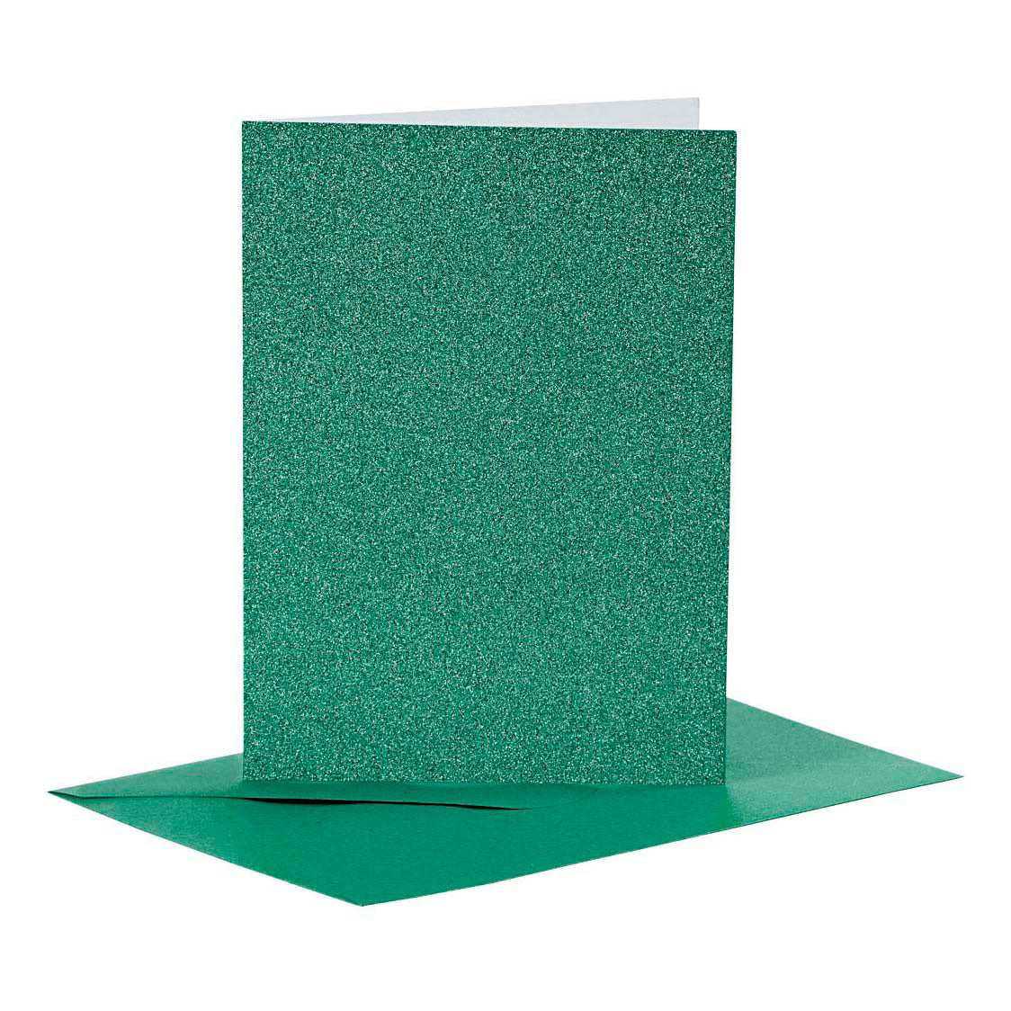 Creativ Company - Creativ Company Kaarten en enveloppen 105x15cm glitter groen - 4 stuks