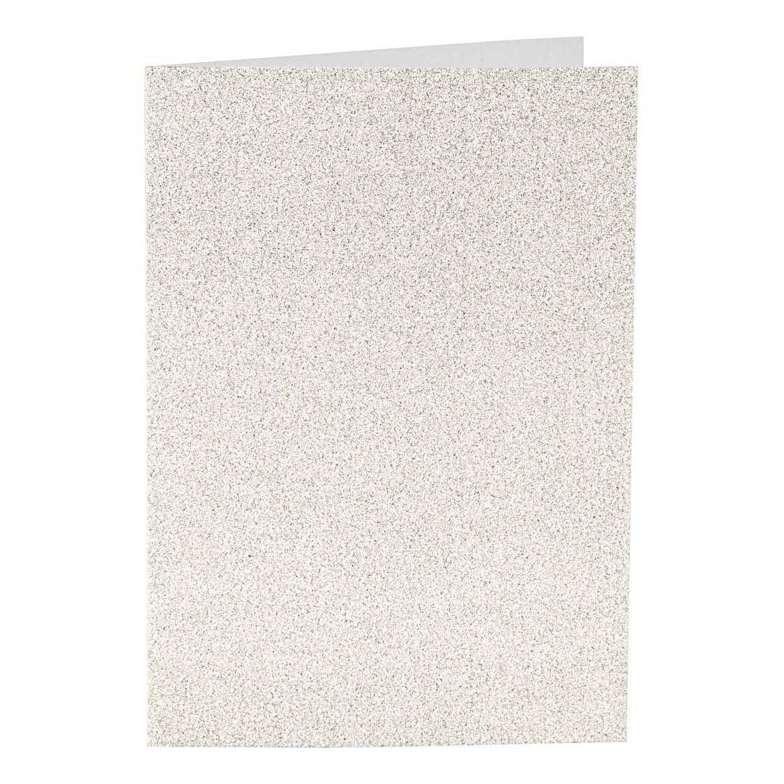 Creativ Company - Creativ Company Kaarten en enveloppen 105x15cm glitter wit - 4 stuks