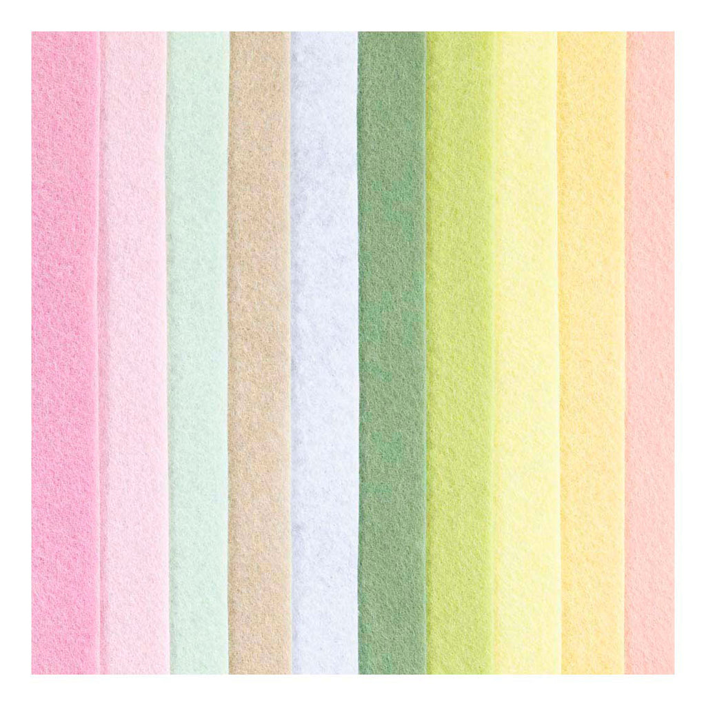 Creativ company hobbyvilt a4 dikte 2mm pastelkleuren - 10st.