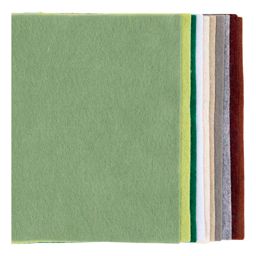Creativ company hobbyvilt a4 dikte 2mm naturel kleuren - 10st.