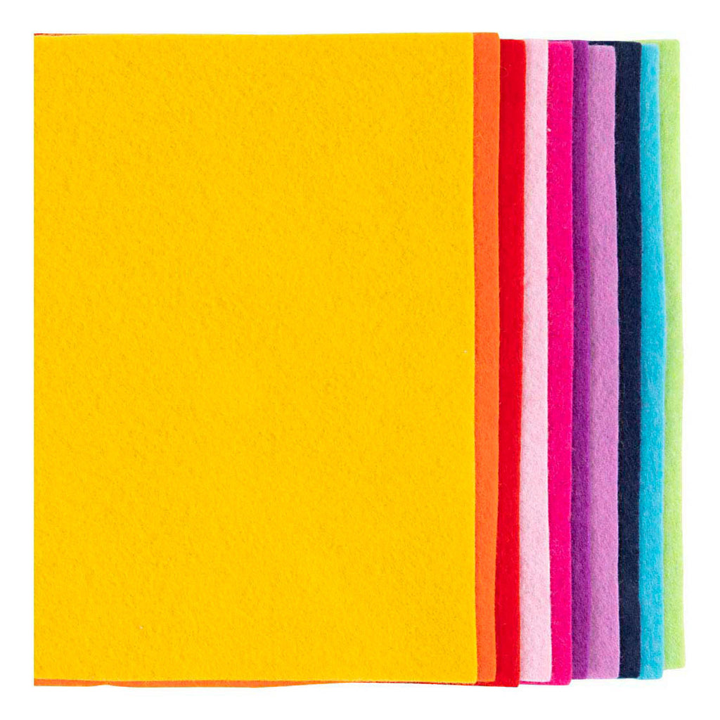 Creativ company hobbyvilt a4 dikte 2mm kleurrijk - 10st.