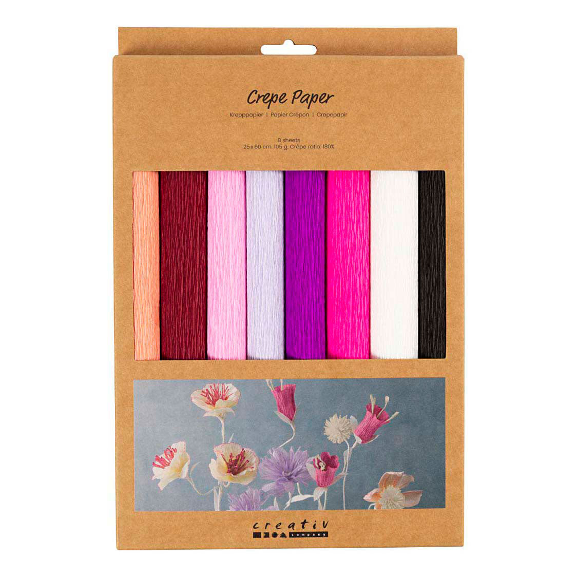 Creativ Company - Creativ Company Crepepapier paars en roze harmonie - 8st.