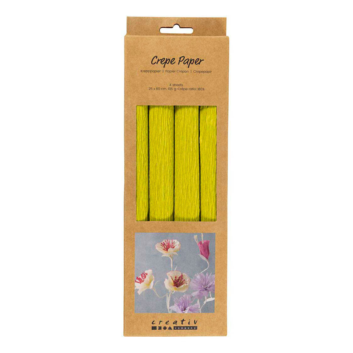 Creativ Company - Creativ Company Crepepapier lichtgroen - 4 stuks