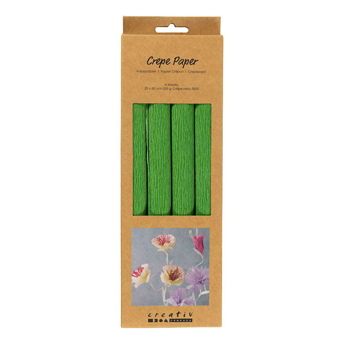 Creativ Company - Creativ Company Crepepapier groen - 4 stuks