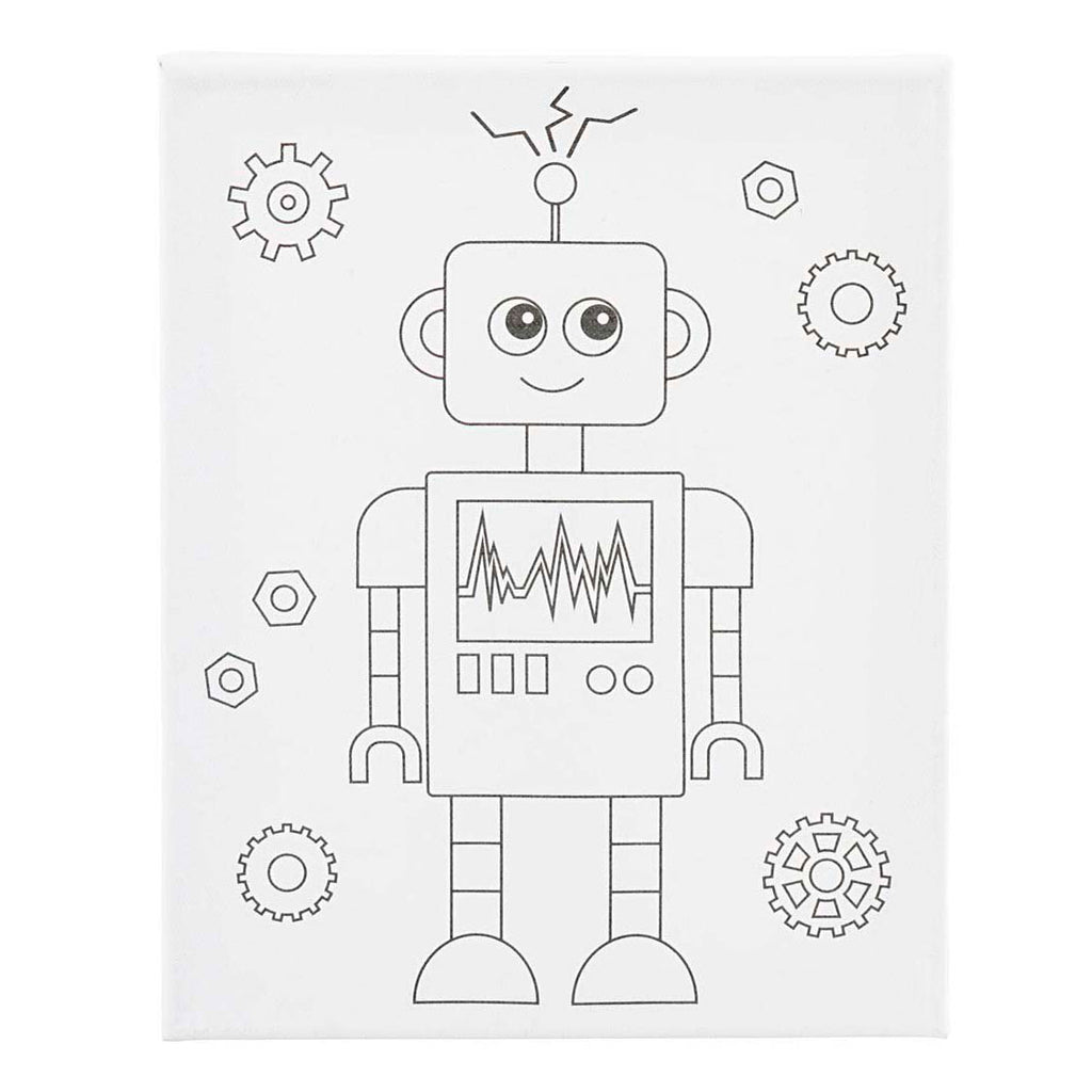 Creativ company schildercanvas met print robot - 24x30cm