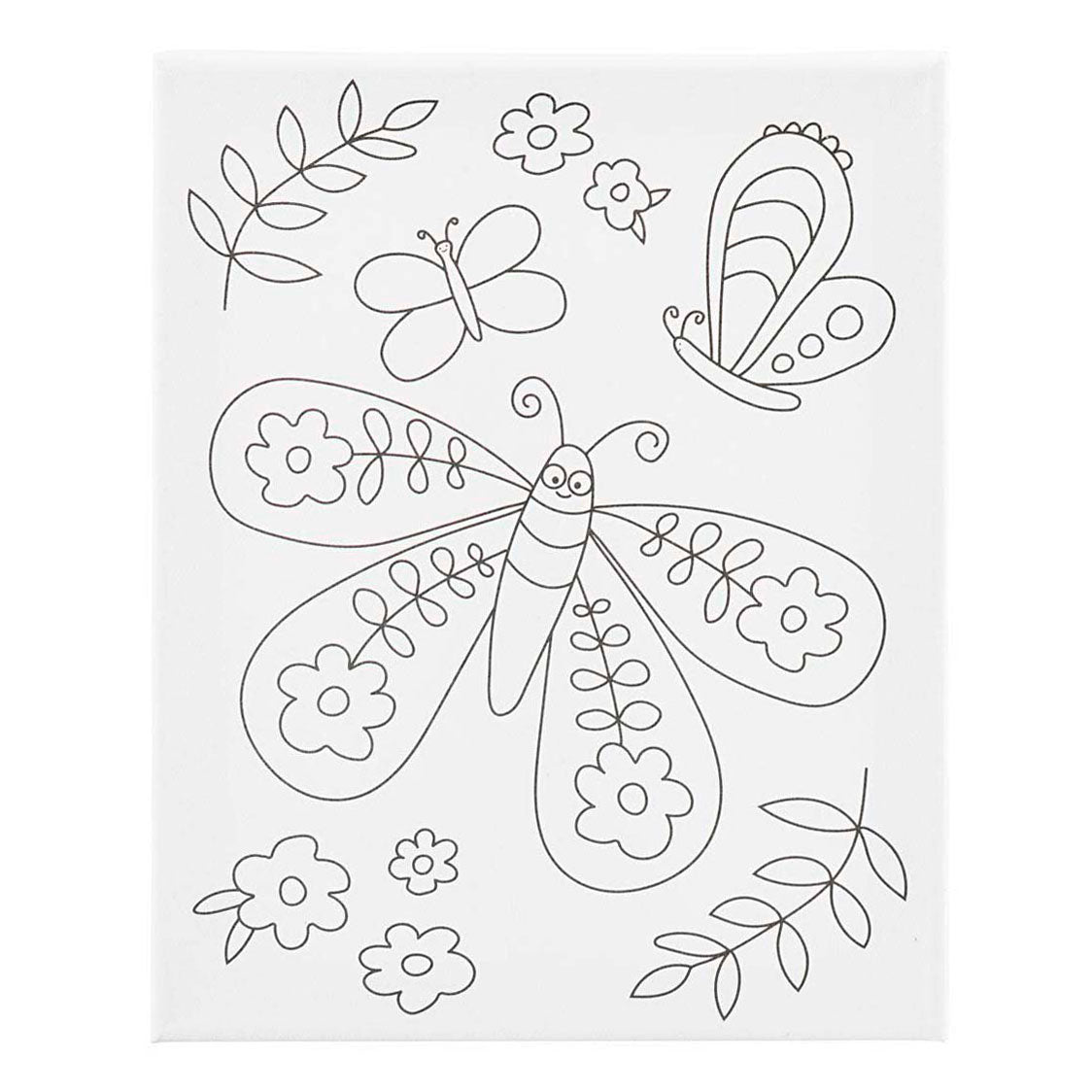 Creativ Company - Creativ Company Schildercanvas met print grote vlinder - 24x30cm