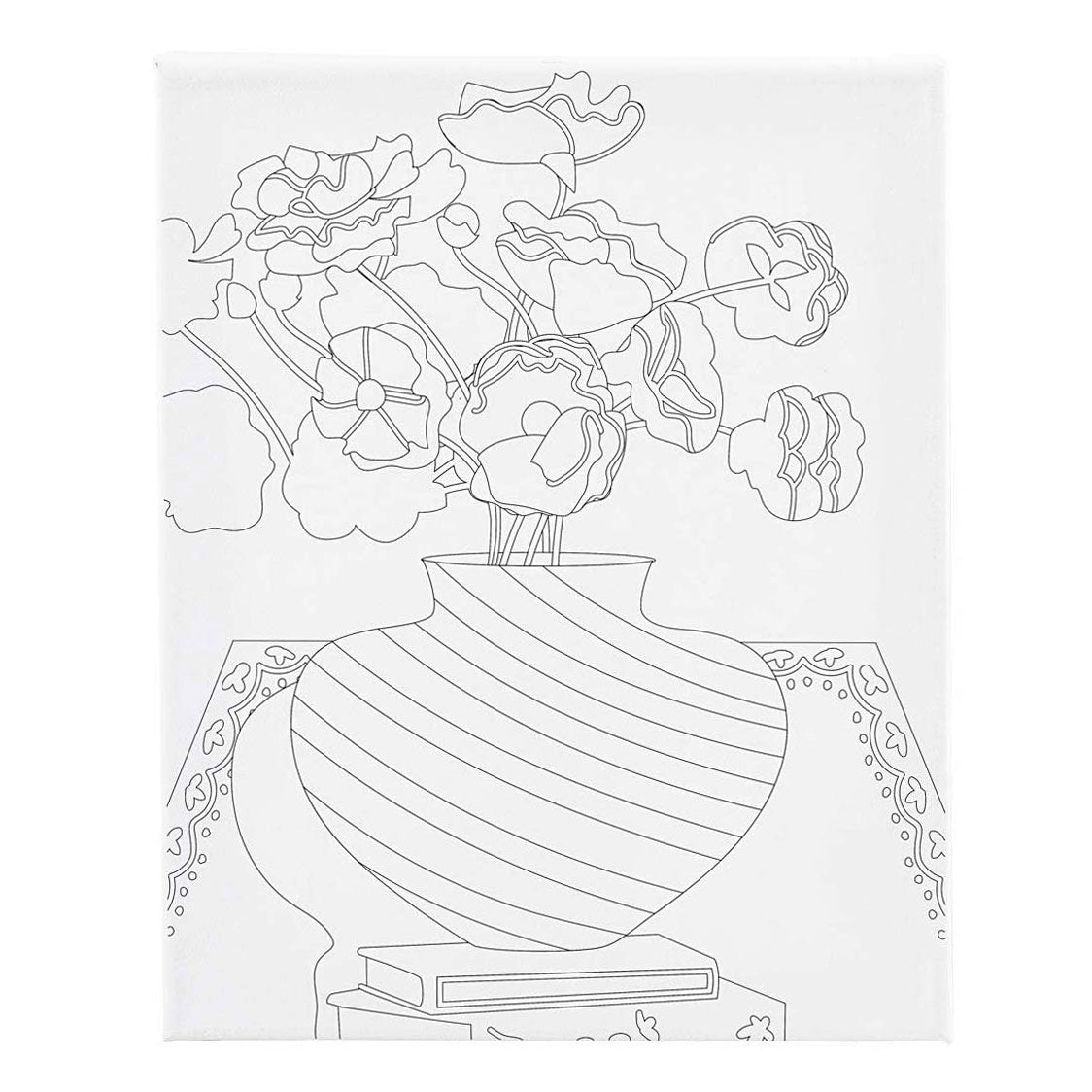 Creativ Company - Creativ Company Schildercanvas met print boeket in vaas - 24x30cm
