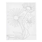 Creativ company schildercanvas met print grote bloemen - 24x30cm