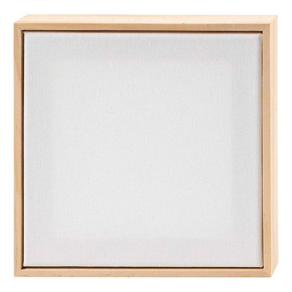 Creativ company gespannen canvas met lijst 280gr. 15,8x15,8cm - wit