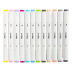 Creativ company tekenstift lijndikte 1+8mm pastelkleuren - 12st.