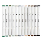 Creativ company tekenstift lijndikte 1+8mm natuurlijke kleuren - 12st.