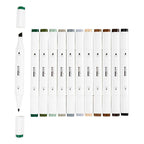 Creativ company tekenstift lijndikte 1+8mm natuurlijke kleuren - 12st.