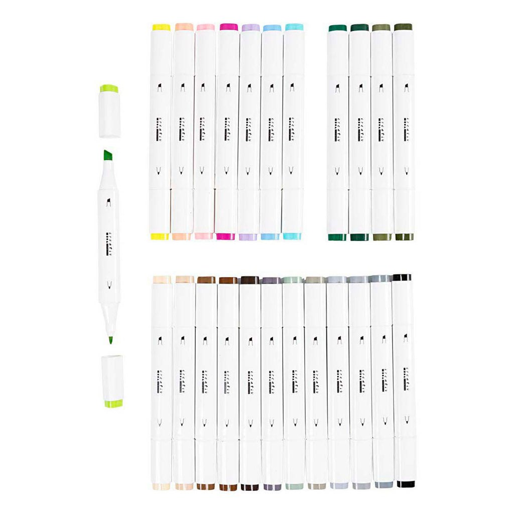 Creativ company tekenstift lijndikte 1+8mm pastelkleuren - 24st.