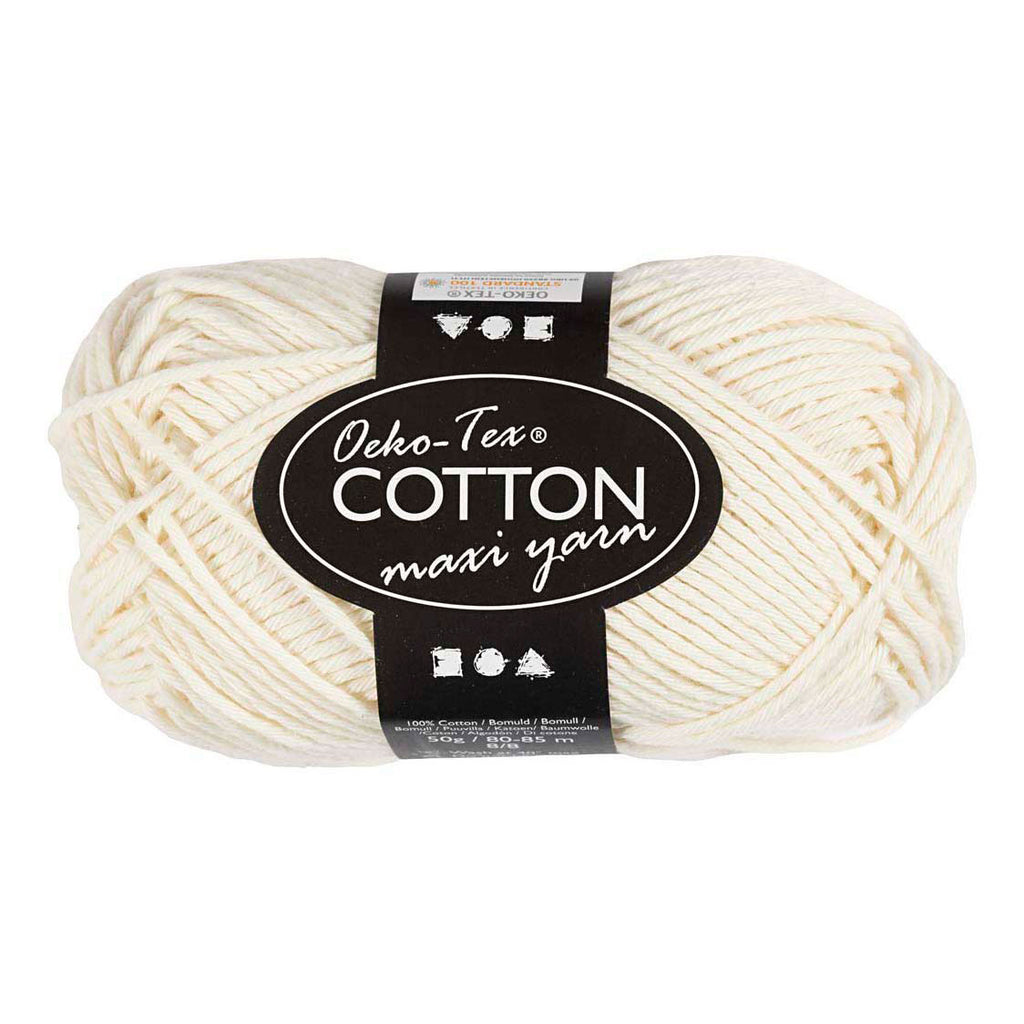 Creativ company katoengaren afm 8 8 l: 80-85 m off-white - 50gr.