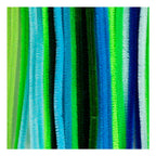 Creativ company chenille 6mm x 30cm groen en turquoise harmonie - 25st.
