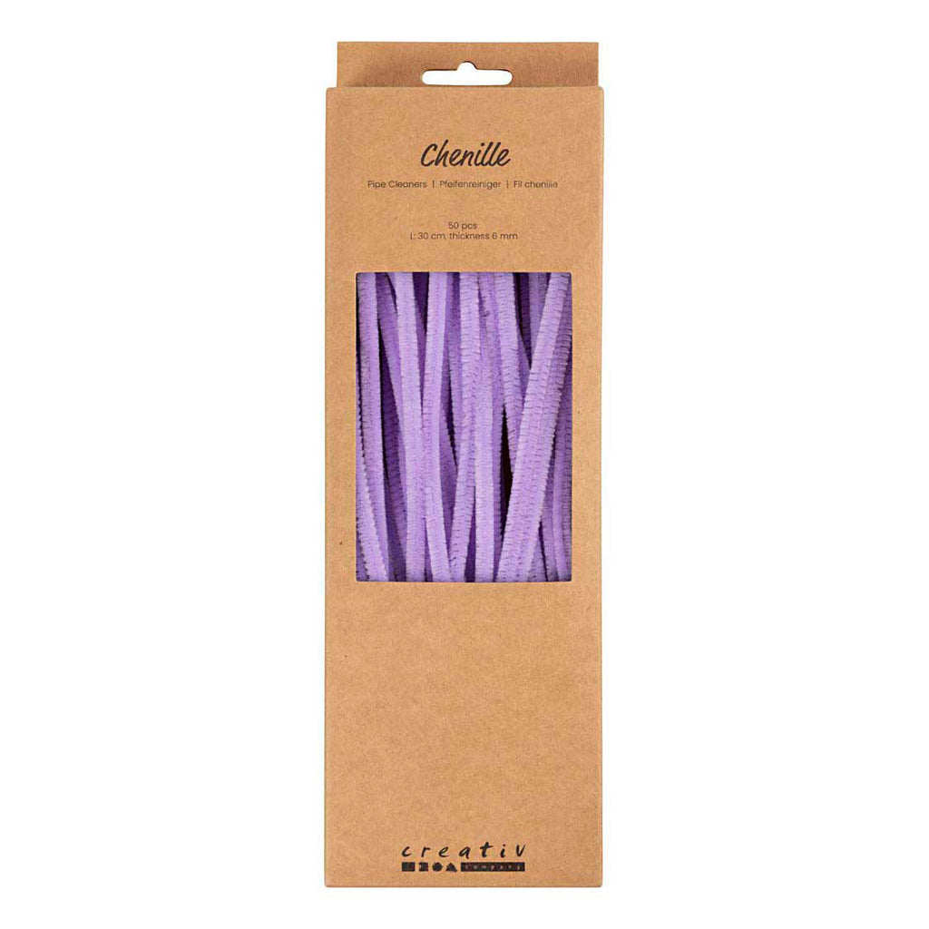 Creativ Company - Creativ Company Chenille 6mm x 30cm paars - 50 stuks
