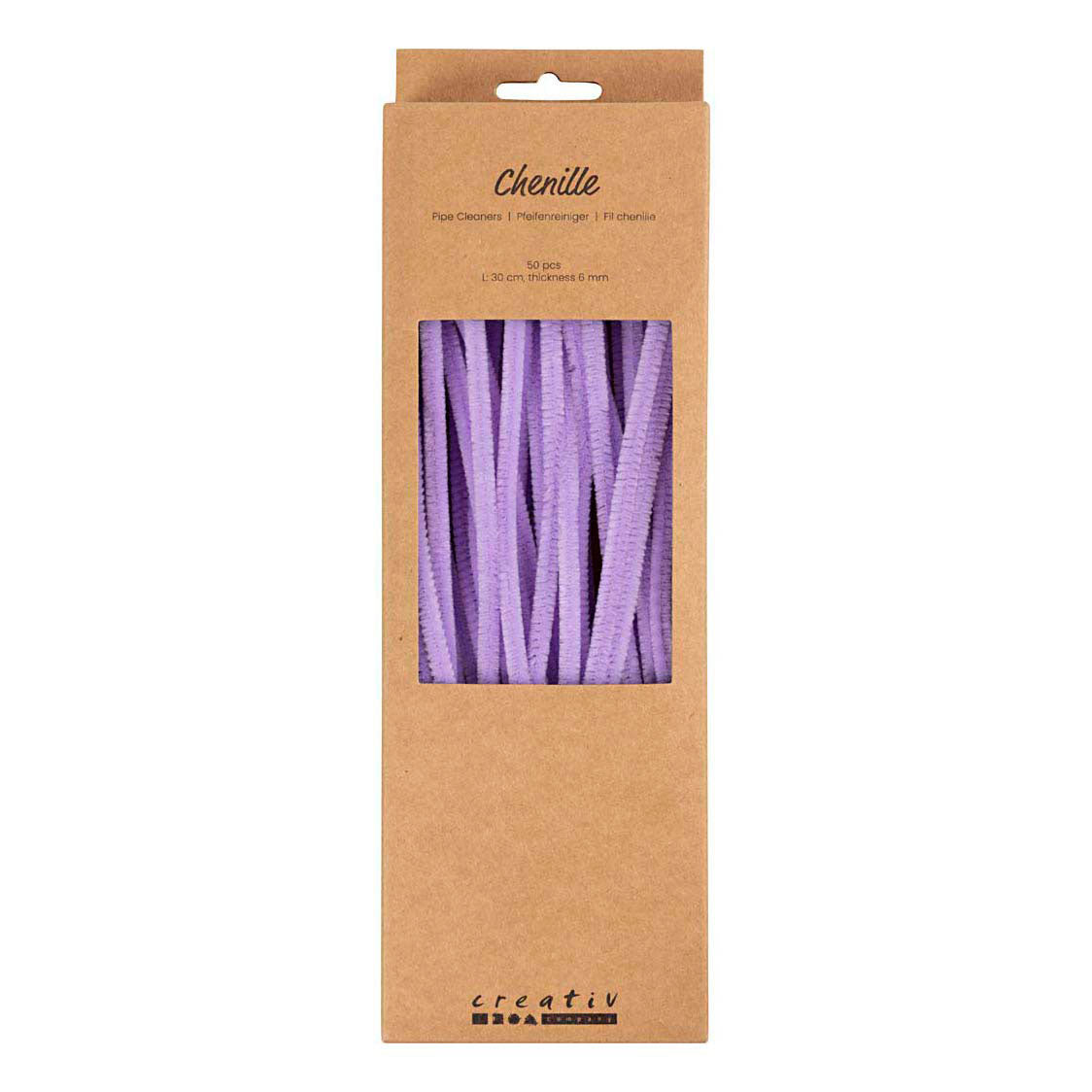 Creativ Company - Creativ Company Chenille 6mm x 30cm paars - 50 stuks