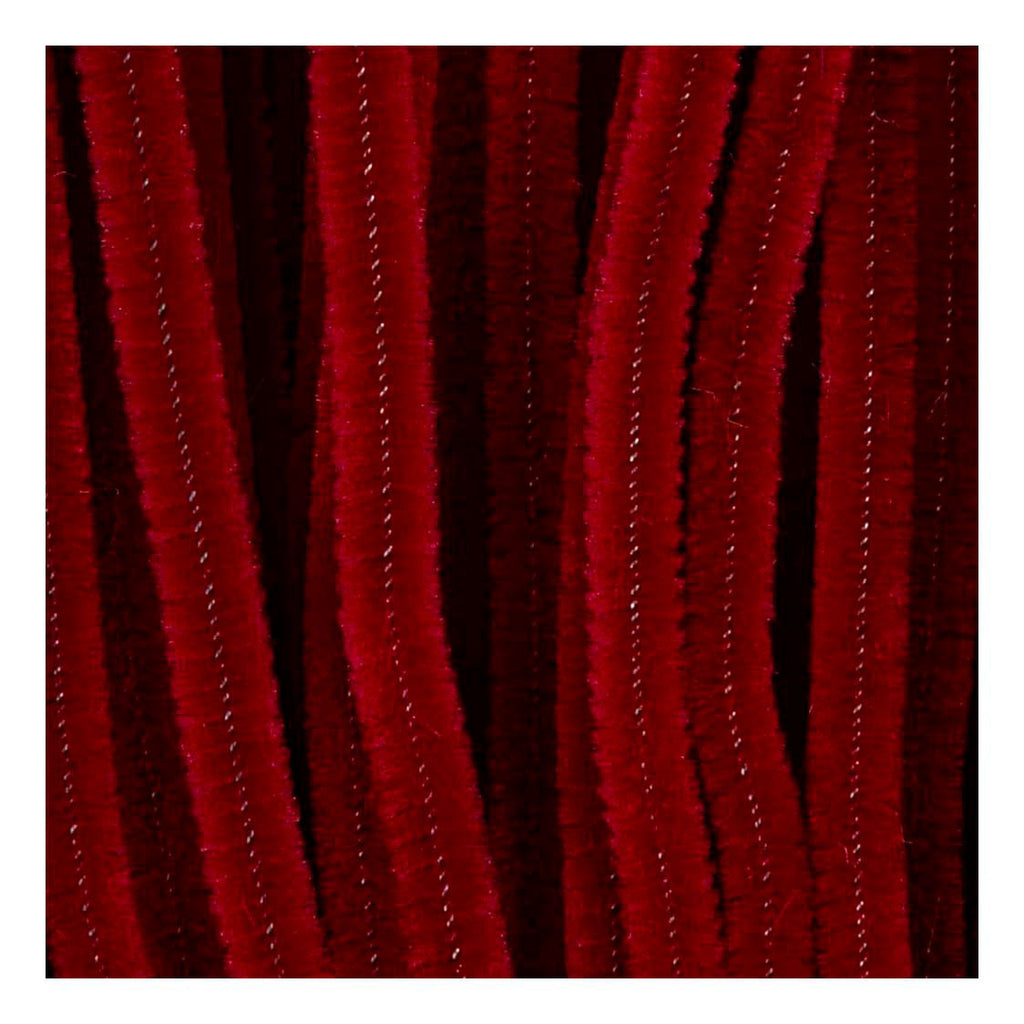 Creativ Company - Creativ Company Chenille 6mm x 30cm donkerrood - 50 stuks