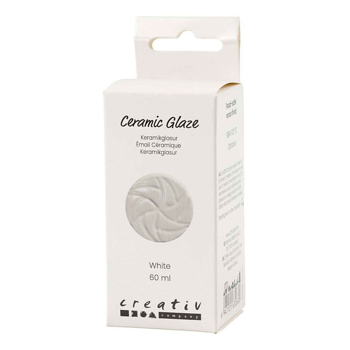 Creativ company keramiek glazuur 984-1101 c dekkend wit - 60ml