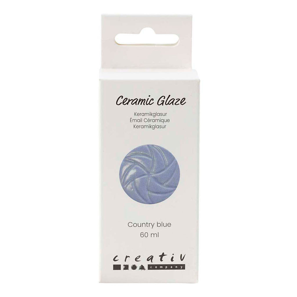 Creativ company keramiek glazuur 984-1101 c dekkend country blue - 60ml