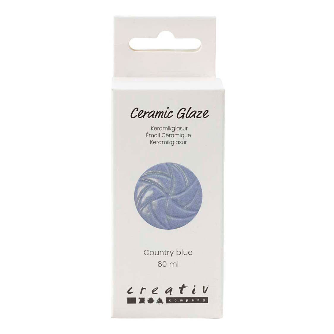 Creativ company keramiek glazuur 984-1101 c dekkend country blue - 60ml