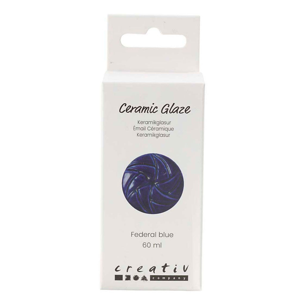 Creativ company keramiek glazuur 984-1101 c dekkend federal blue - 60ml