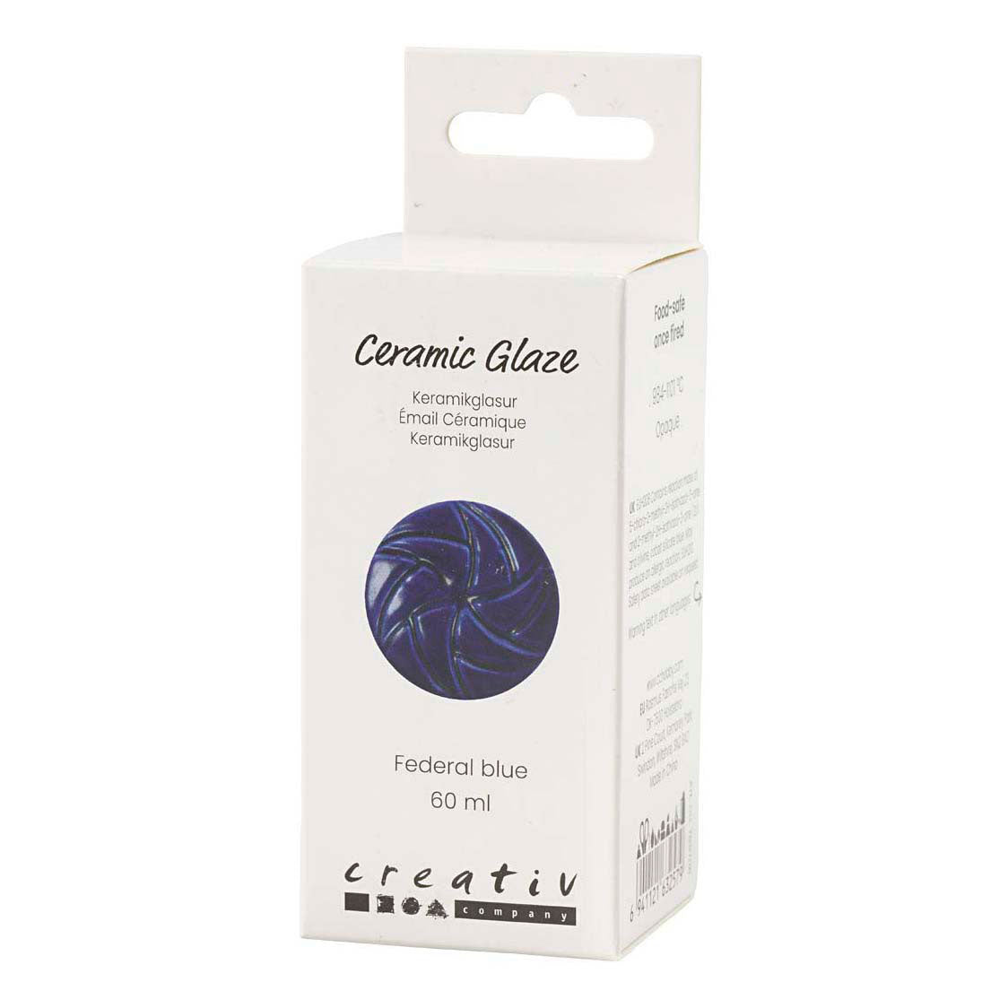Creativ Company - Creativ Company Https://www.cchobby.nl/keramiek-glazuur-984-1101-c-dekkend-federal-blue-60-ml-1-doosje