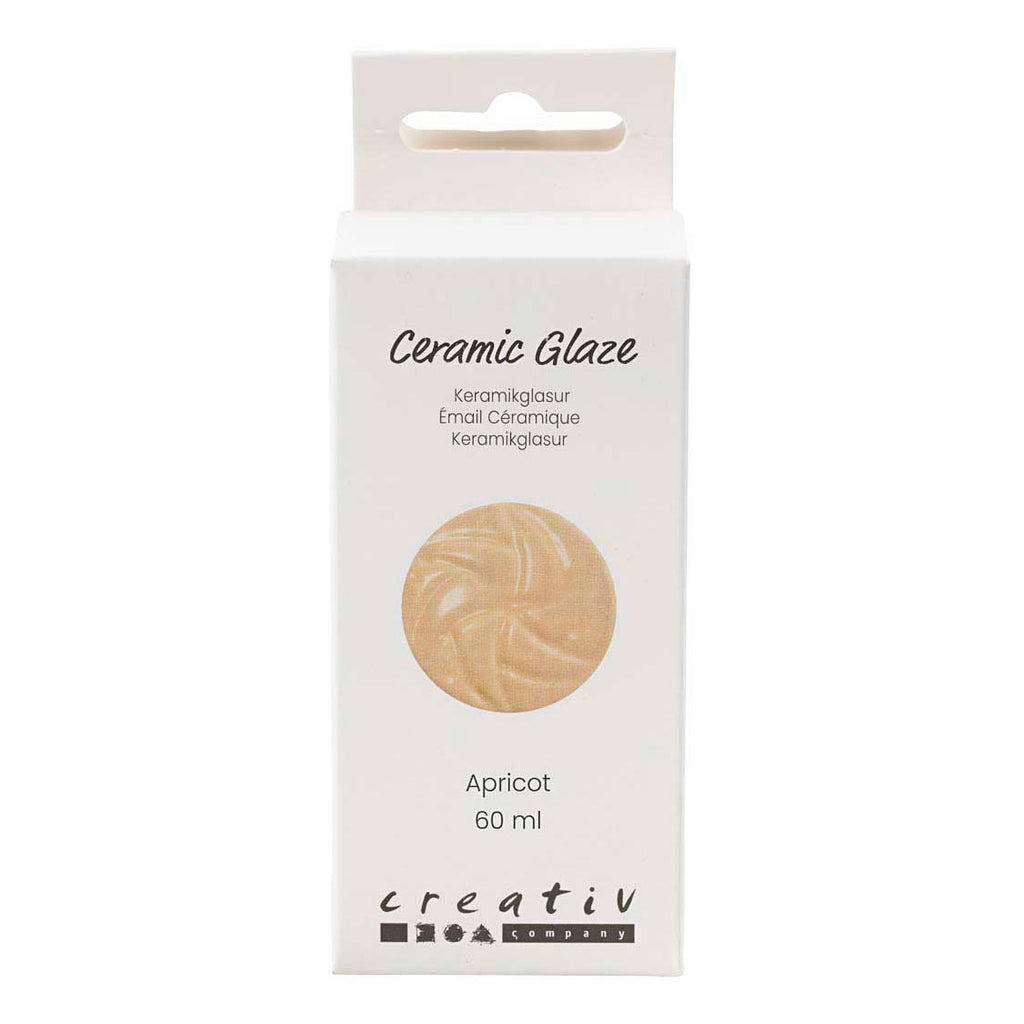 Creativ company keramiek glazuur 984-1101 c dekkend apricot - 60ml
