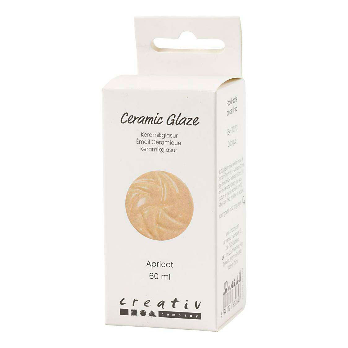 Creativ Company - Creativ Company Https://www.cchobby.nl/keramiek-glazuur-984-1101-c-dekkend-apricot-60-ml-1-doosje
