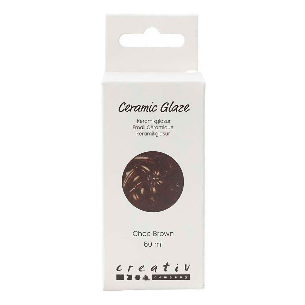 Creativ company keramiek glazuur 984-1101 c dekkend chocolat brown - 60ml
