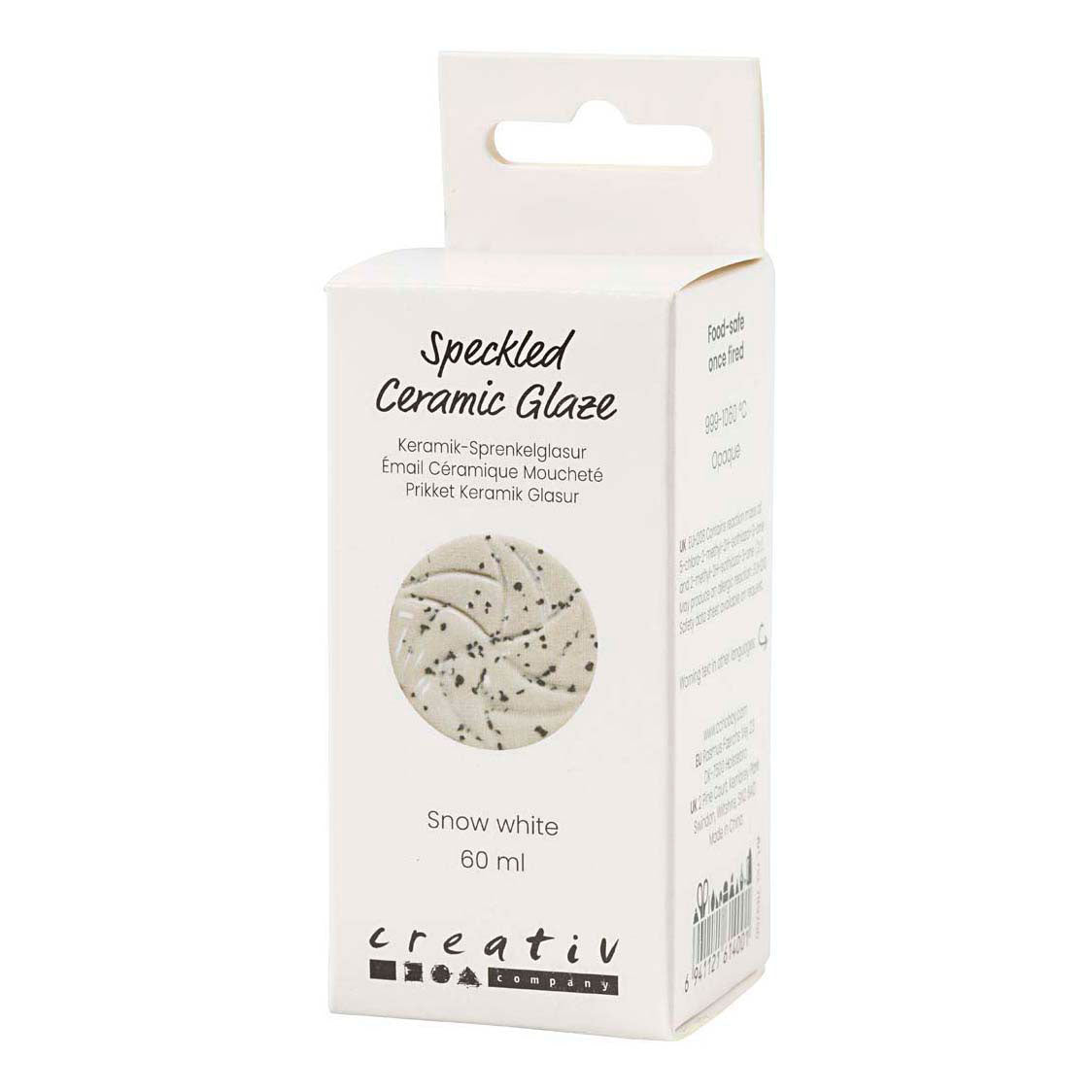 Creativ Company - Creativ Company Https://www.cchobby.nl/gespikkeld-keramiekglazuur-999-1060-c-dekkend-snow-white-60-ml-1-doosje