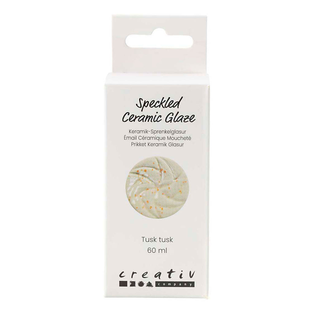 Creativ company gespikkeld keramiek glazuur 999-1060 c dekkend tusk tusk - 60ml