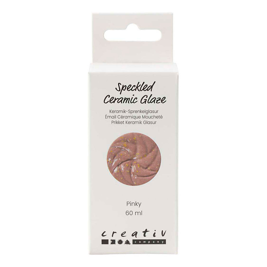 Creativ company gespikkeld keramiek glazuur 999-1060 c dekkend pinky - 60ml